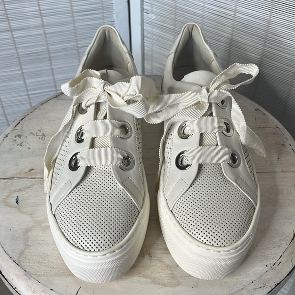 AGL leather perforated platform sneakers 37 7 - Picture 4 of 14